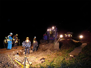 道床交換機械施工