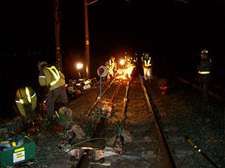 ロングレール交換GS溶接