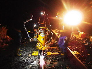 レール交換(加熱機使用)